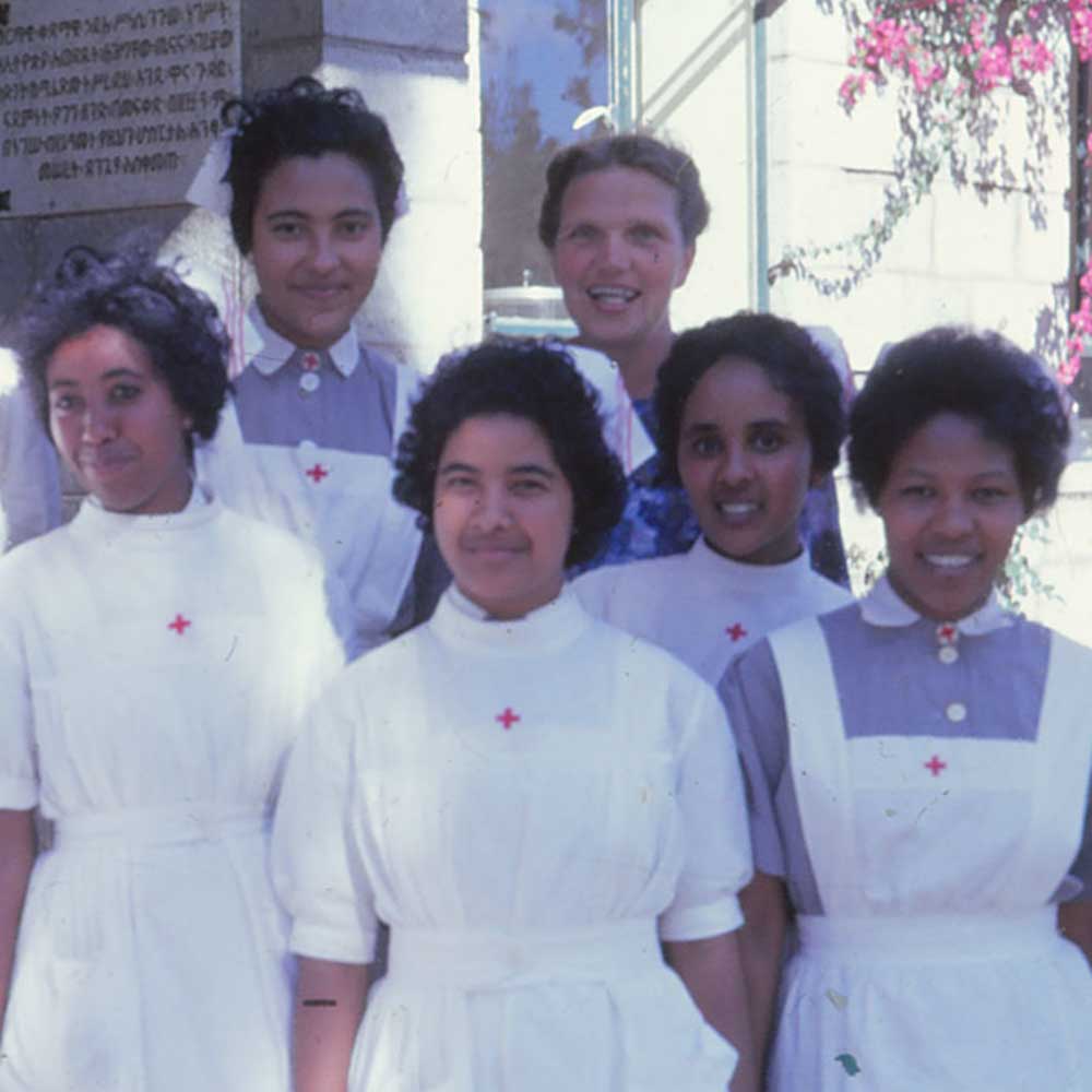 Sjuksköterskor under utbildning i Addis Abeba tidigt 60-tal